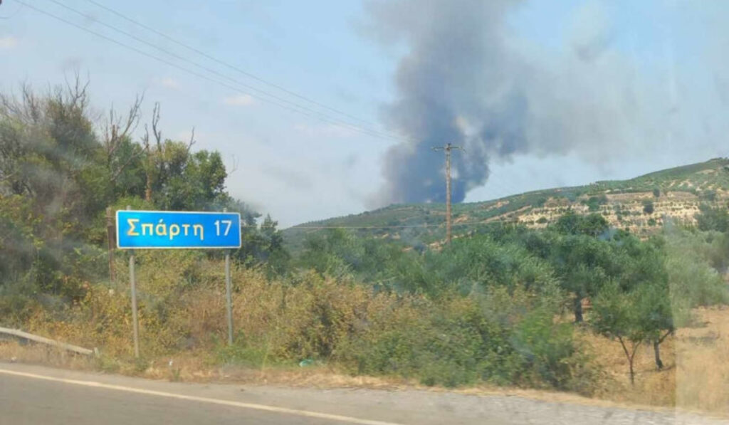 Φωτιά τώρα στη Λακωνία – Μεγάλη κινητοποίηση της πυροσβεστικής