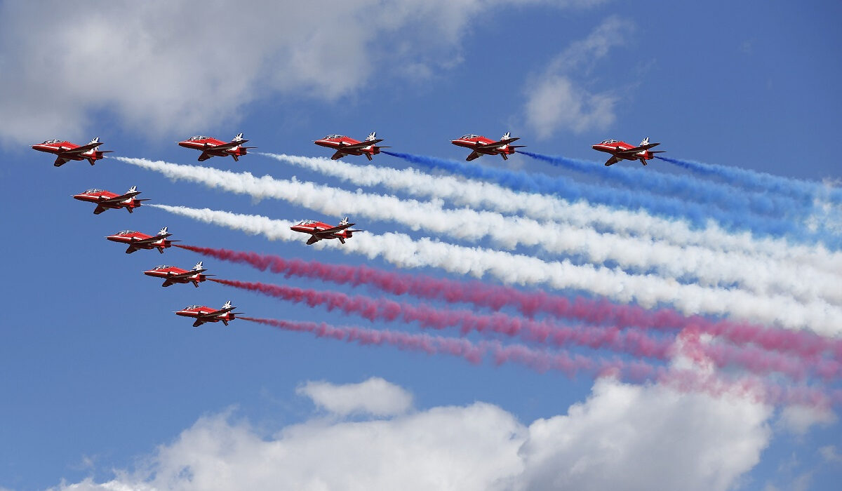 Τα διάσημα «Red Arrows» σε αεροπορική επίδειξη στο Φλοίσβο Παλαιού Φαλήρου το Σάββατο 18/05