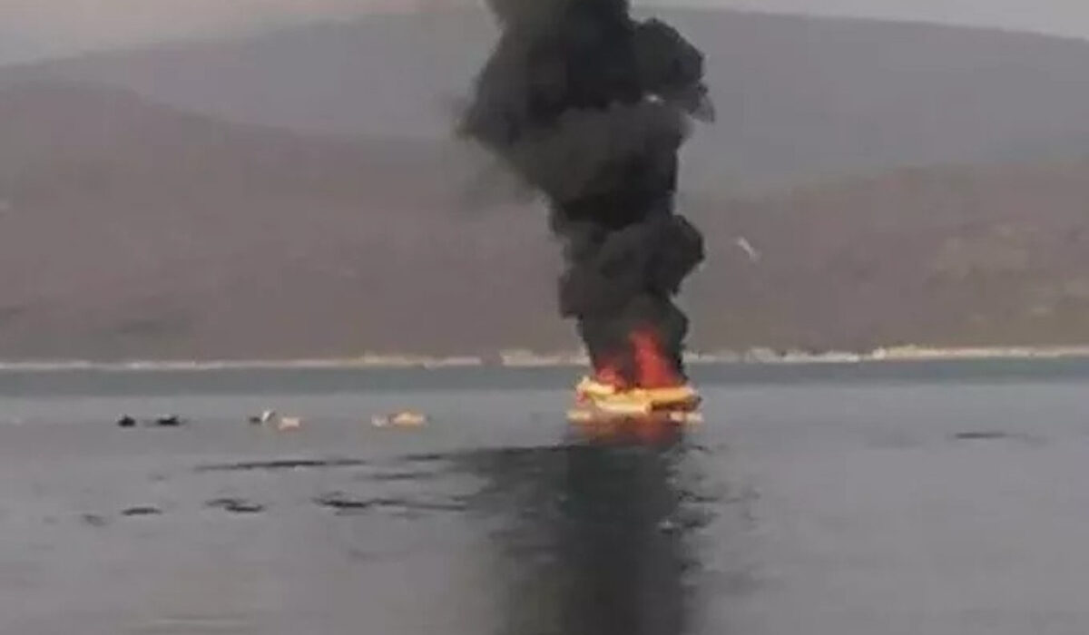 Φωτιά σε σκάφος στο Μαρμάρι – Ένας τραυματίας