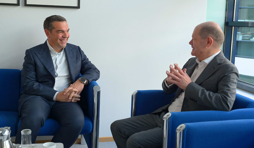 Ο Σόλτς «ψηφίζει» προοδευτική διακυβέρνηση στην Ελλάδα – Η συνάντηση με Τσίπρα