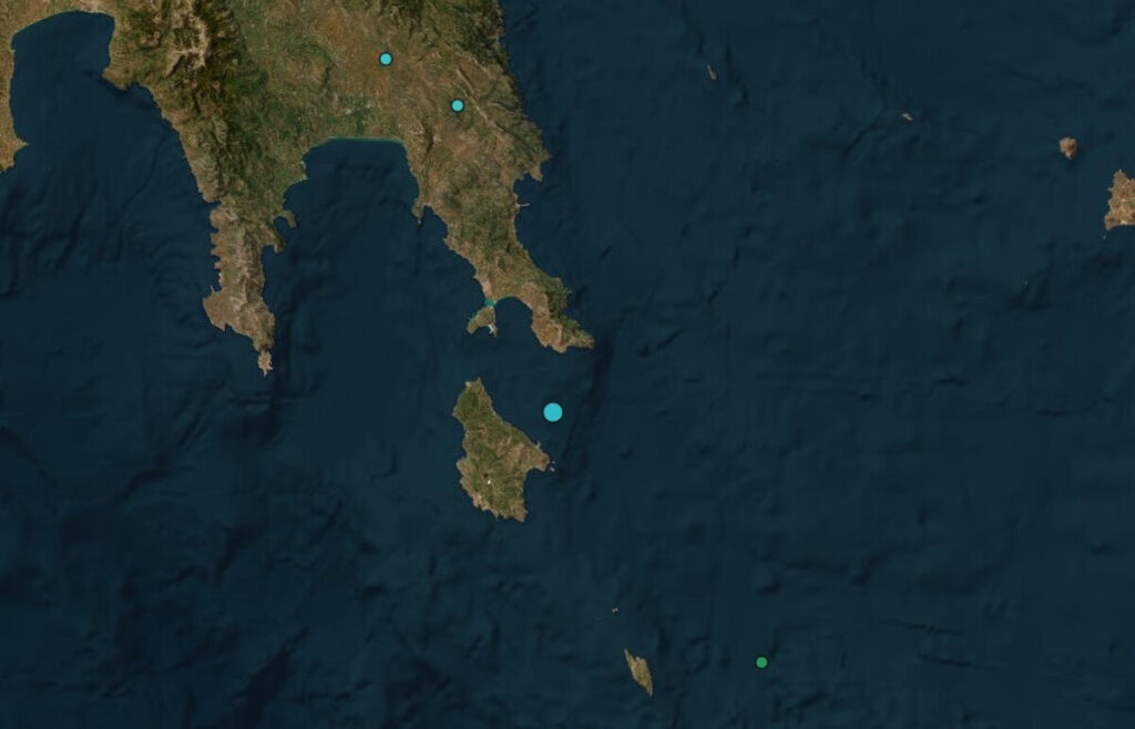 Σεισμός τώρα στα Κύθηρα