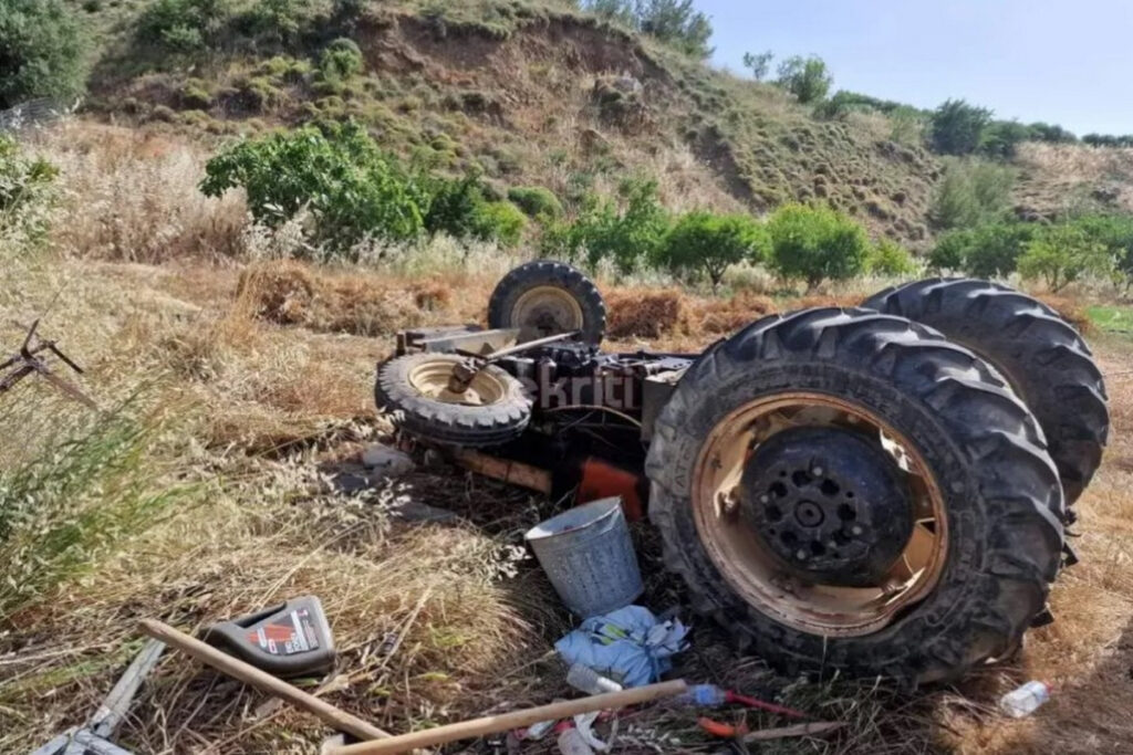 Ηράκλειο: Νεκρός 85χρονος αγρότης που καταπλακώθηκε από τρακτέρ