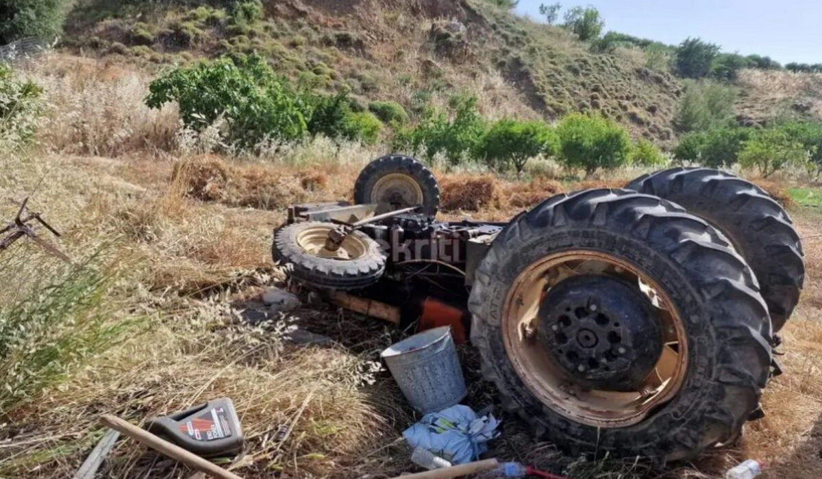 Ηράκλειο: Νεκρός 85χρονος αγρότης που καταπλακώθηκε από τρακτέρ
