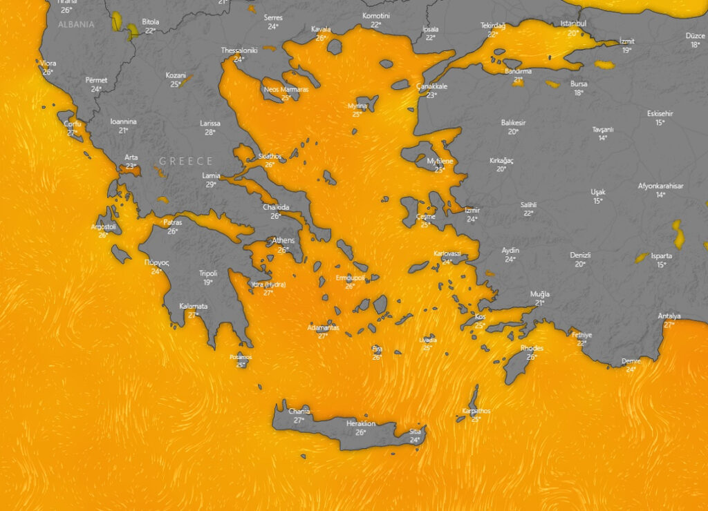 Καύσωνας: Αυτή είναι η θερμοκρασία της θάλασσας σήμερα