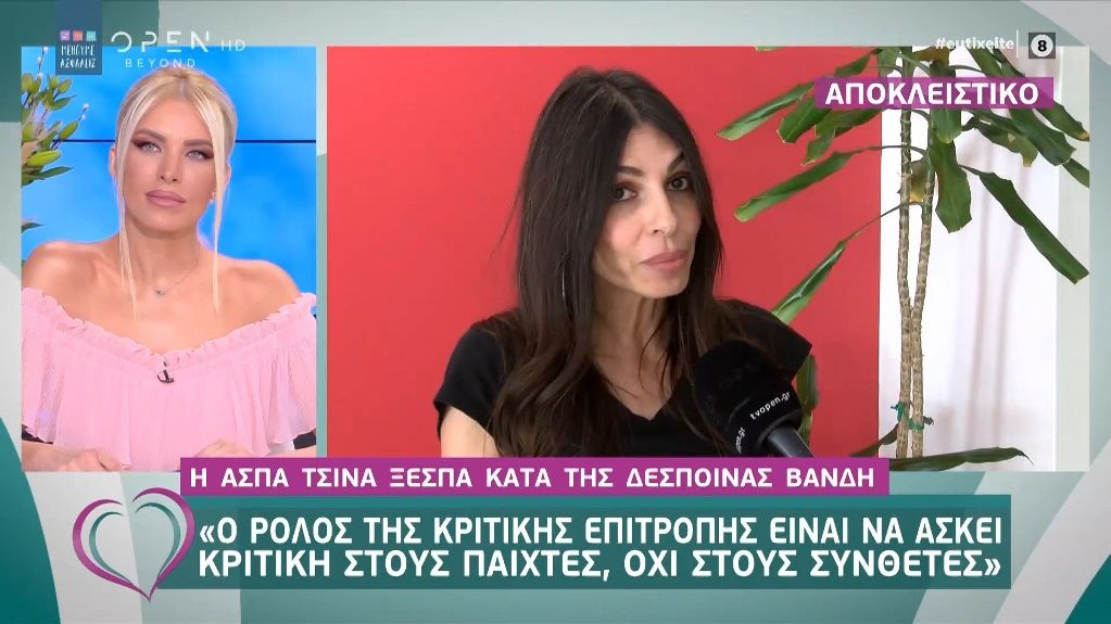 Ξέσπασμα της Άσπας Τσίνα κατά της Δέσποινας Βανδή