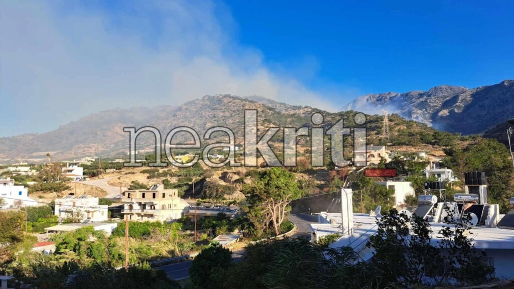 Μεγάλη φωτιά τώρα στο Λασίθι: Ήχησε το 112 – Εκκενώνονται τέσσερις οικισμοί