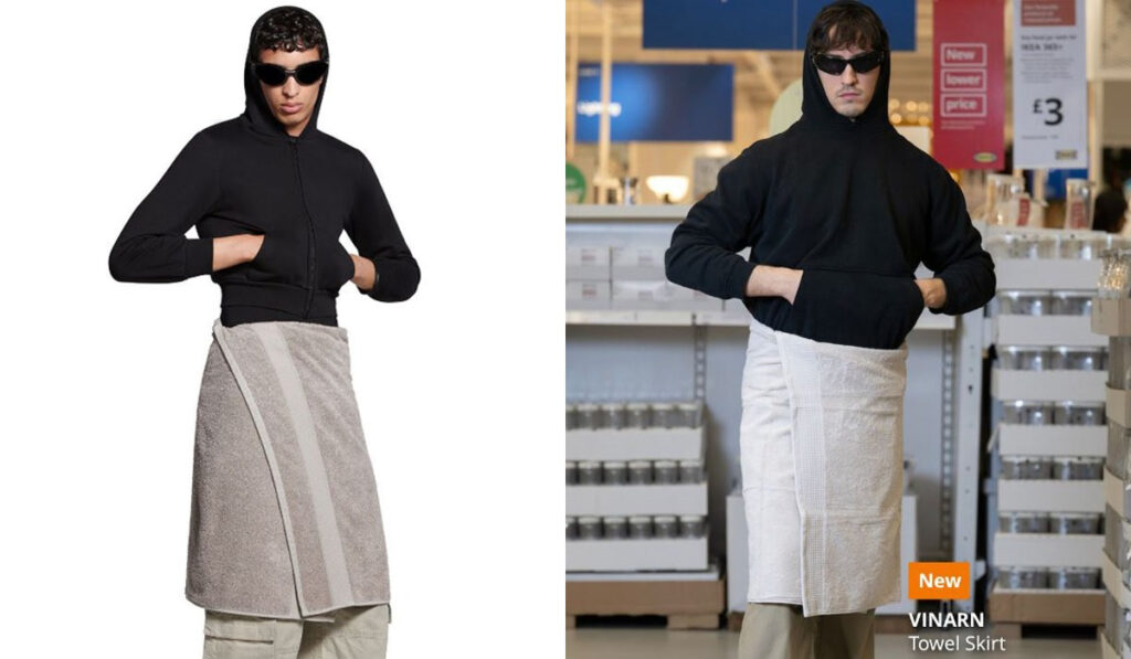 Balenciaga: Η ΙΚΕΑ απογείωσε το τρολάρισμα για τη φούστα-πετσέτα των 800 ευρώ