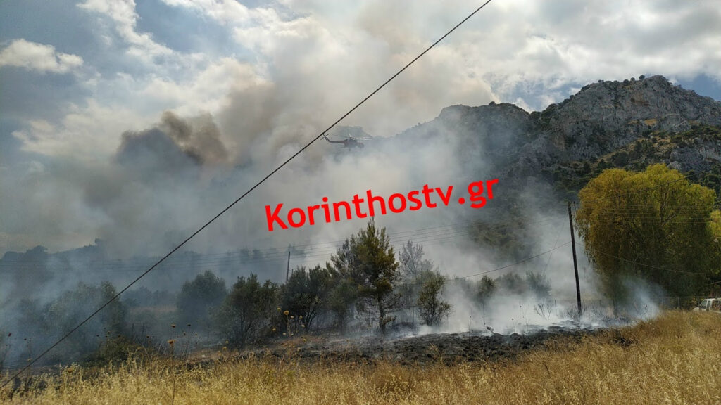 Φωτιά τώρα στις Κεχριές: Εκκενώνεται κατασκήνωση