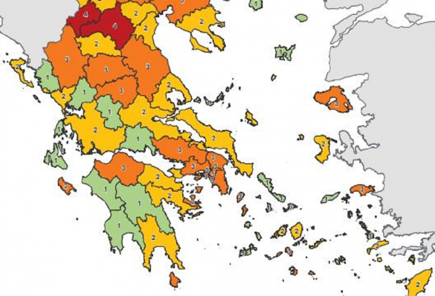 Ποιες περιοχές εξαιρούνται από την απαγόρευση κυκλοφορίας και την μάσκα παντού – Δείτε τον χάρτη