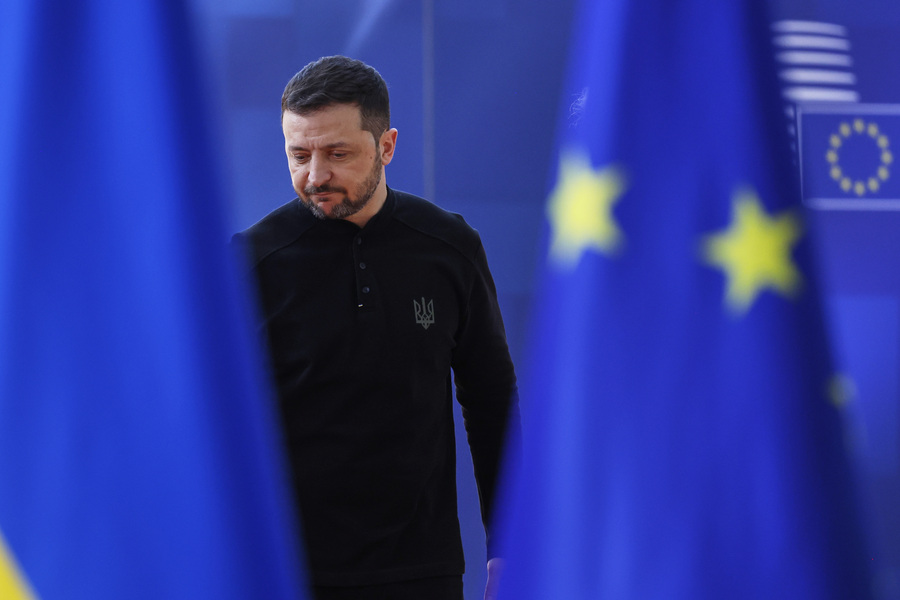Ο πρόεδρος της Ουκρανίας Βολοντίμιρ Ζελένσκι στη Σύνοδο Κορυφής της ΕΕ