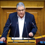 Ο γενικός γραμματέας του ΚΚΕ Δημήτρης Κουτσούμπας στη Βουλή στη συζήτηση για την πρόταση δυσπιστίας