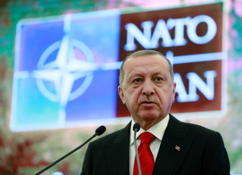 Ο πρόεδρος της Τουρκίας Ρετζέπ Ταγίπ Ερντογάν σε Σύνοδο του ΝΑΤΟ