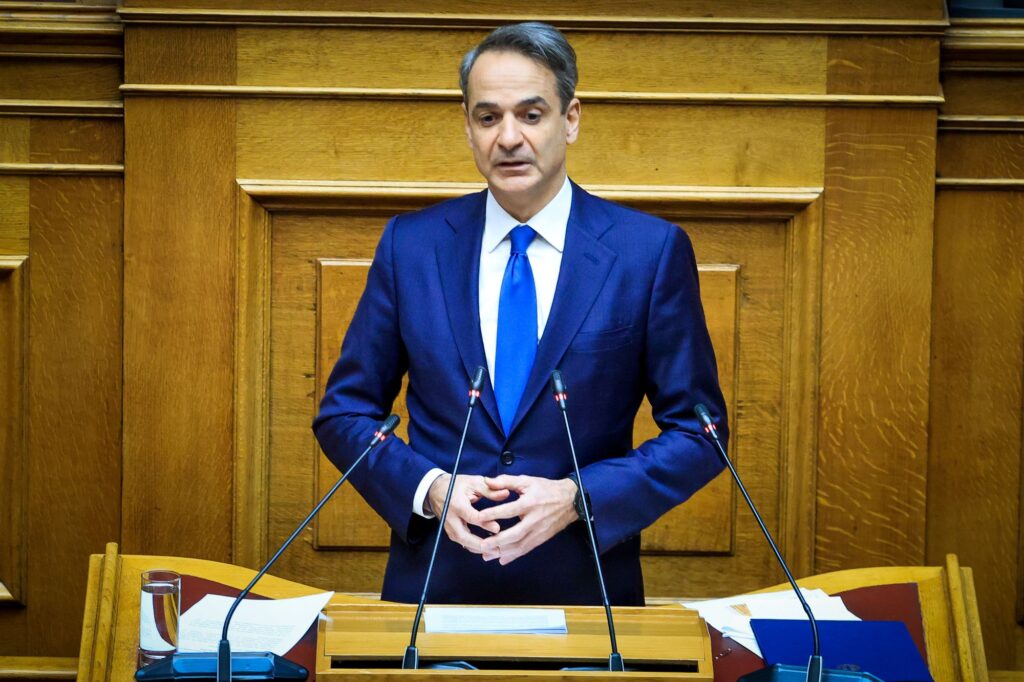 Ο Κυριάκος Μητσοτάκης στη Βουλή