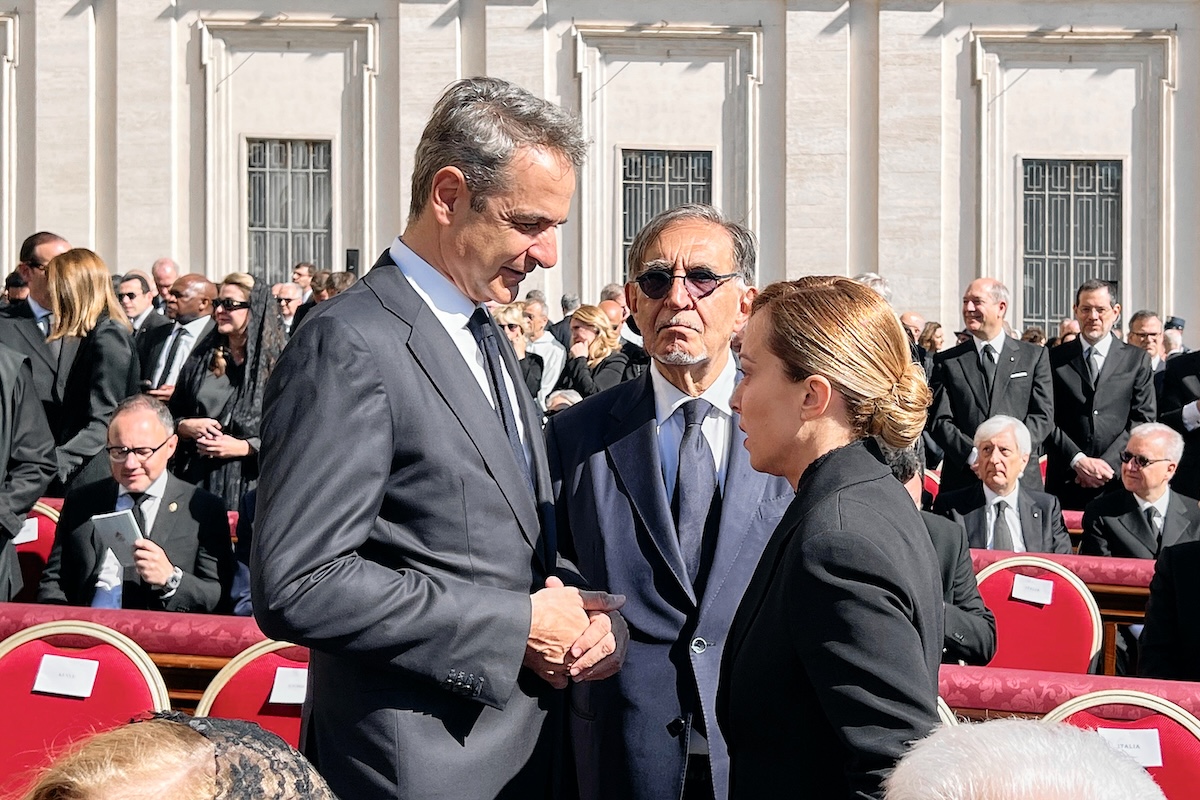Ο Κυριάκος Μητσοτάκης στην κηδεία του Πάπα Φραγκίσκου, 26 Απριλίου 2025