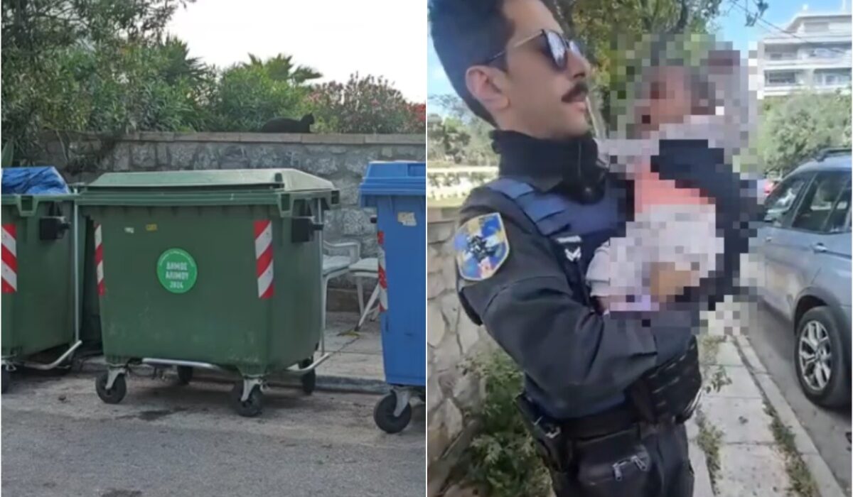 Έτσι έληξε το θρίλερ στον Άλιμο: Η στιγμή που αστυνομικοί παίρνουν στα χέρια τους το μωράκι (Βίντεο)