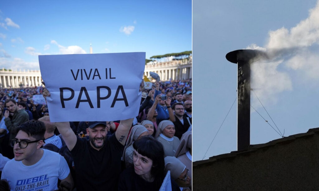 «Habemus Papam» – Λευκός καπνός στην τέταρτη ψηφοφορία, η Καθολική Εκκλησία έχει νέο Πάπα (LIVE εικόνα)