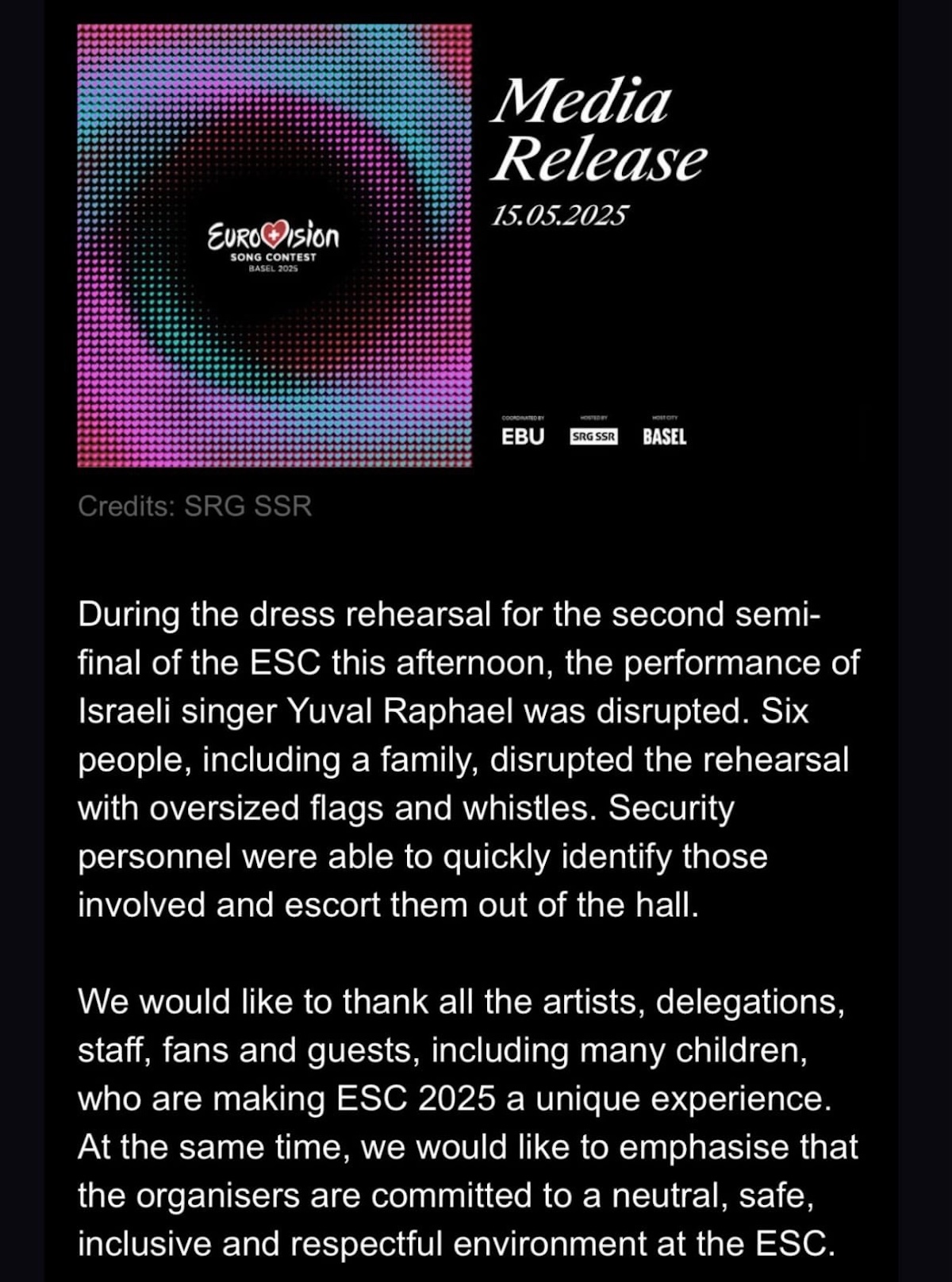 Ανακοίνωση για το τραγούδι του Ισραήλ στη Eurovision 2025