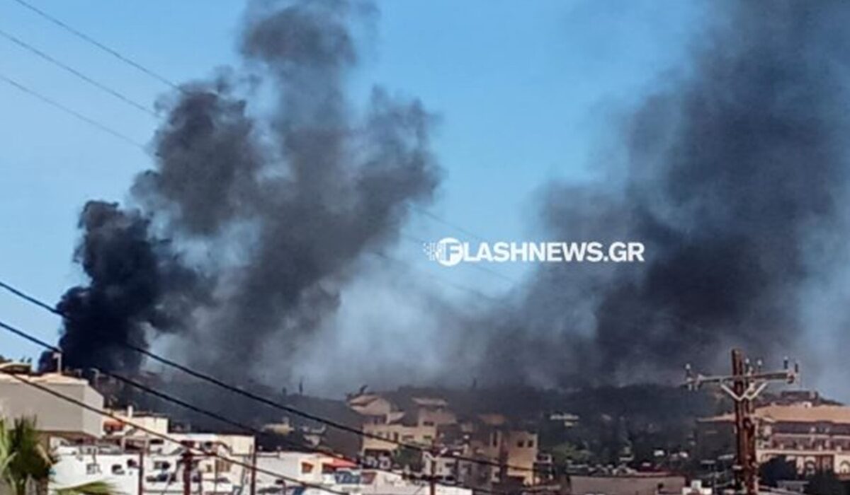 Μεγάλη φωτιά σε ξενοδοχείο στο Ηράκλειο
