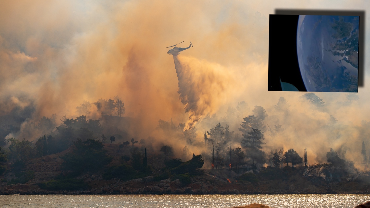 Φωτιά στη Χίο: Ορατοί από το διάστημα οι καπνοί (Βίντεο)