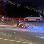 Τροχαίο στη Λάρισα με μία νεκρή και έναν τραυματία