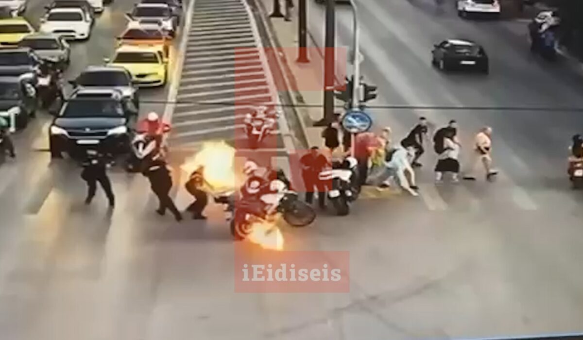 βίντεο μολότοφ αστυνομικοί