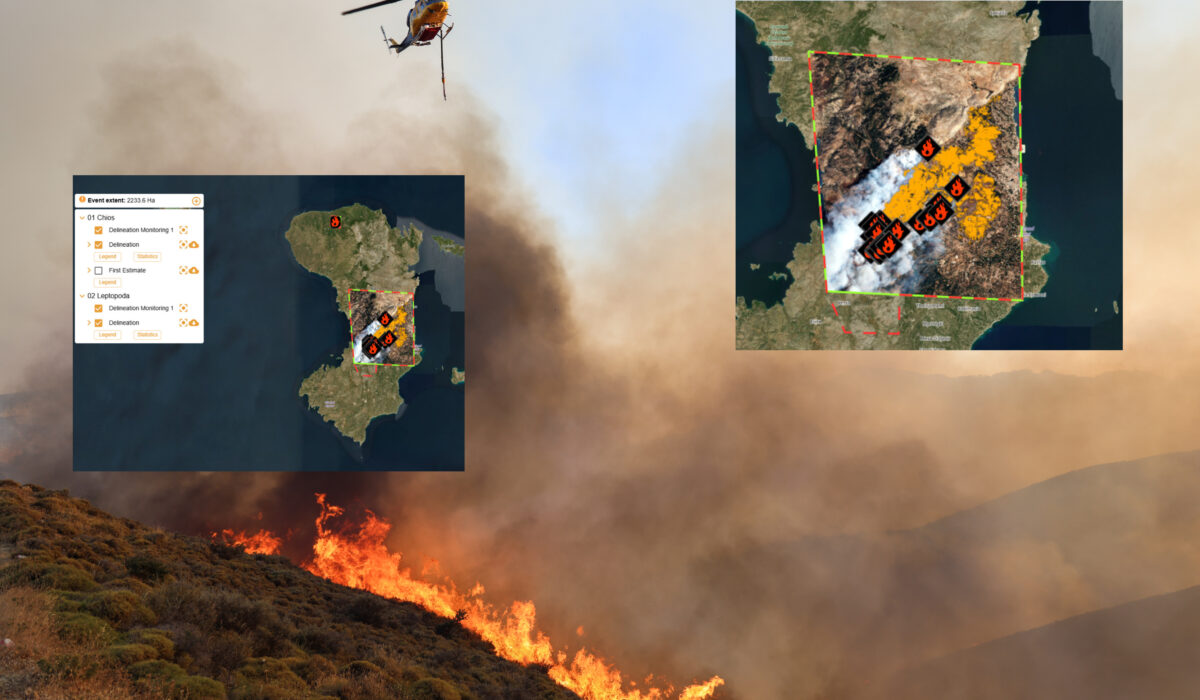 Φωτιά στη Χίο: Οι δορυφορικές εικόνες του Copernicus αποκαλύπτουν την καταστροφή