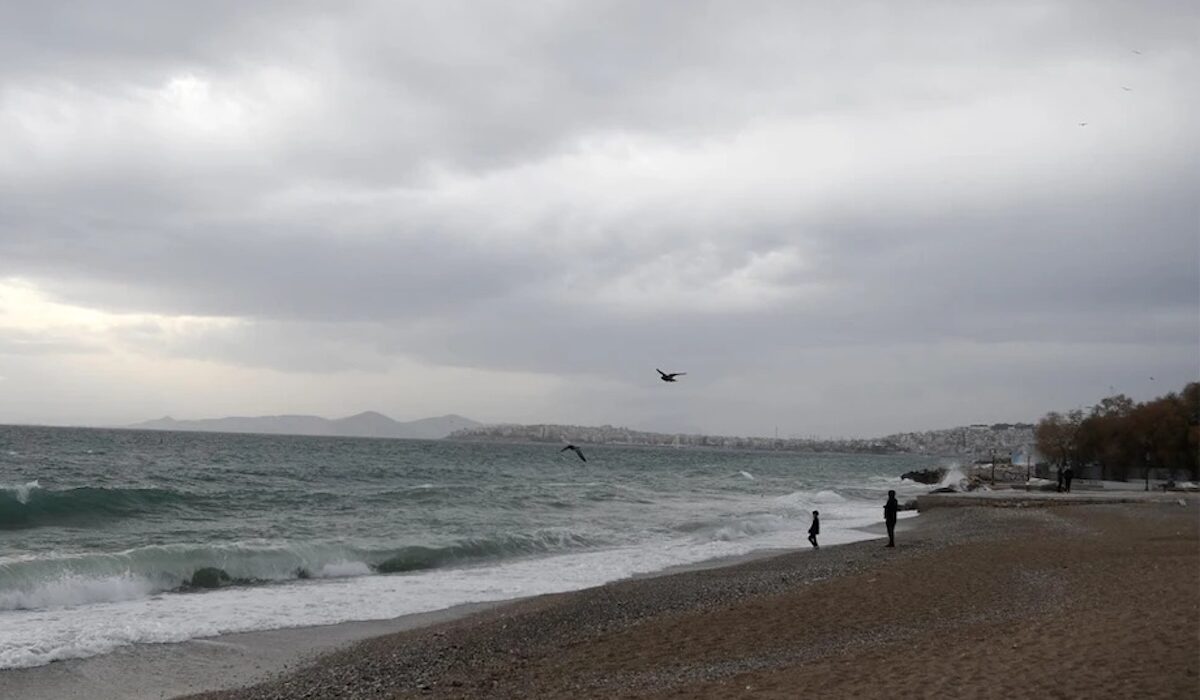 Καιρός Βροχή Θάλασσα Παραλία