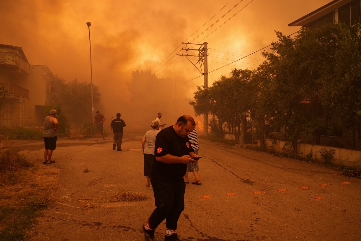 Τουρκία Σμύρνη Φωτιά Πυρκαγιά