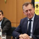 Γιάννης Βρούτσης Γιώργος Μυλωνάκης σε συναντήσεις για πρωτάθλημα μπάσκετ