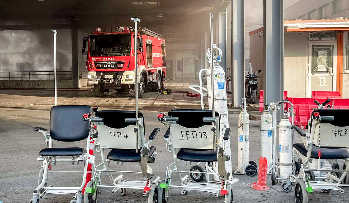 Φωτιά Πάτρα Νοσοκομείο Άγιος Ανδρέας