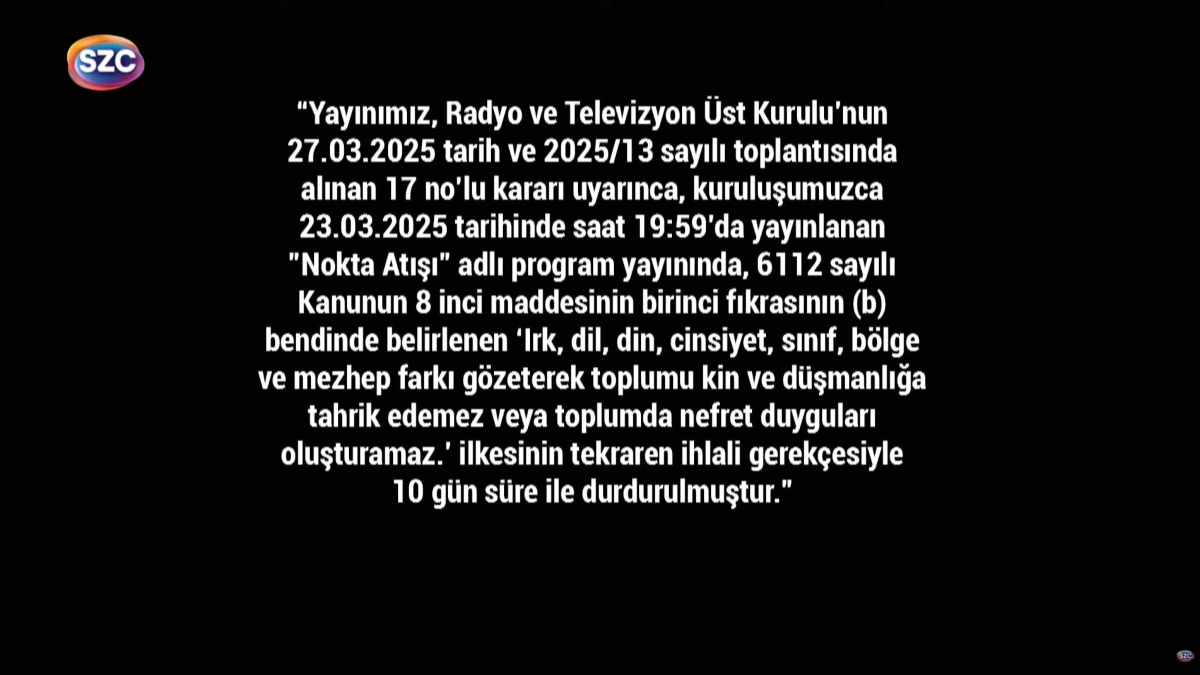Έπεσε 10ήμερο «μαύρο» στο μεγαλύτερο αντιπολιτευόμενο κανάλι της Τουρκίας