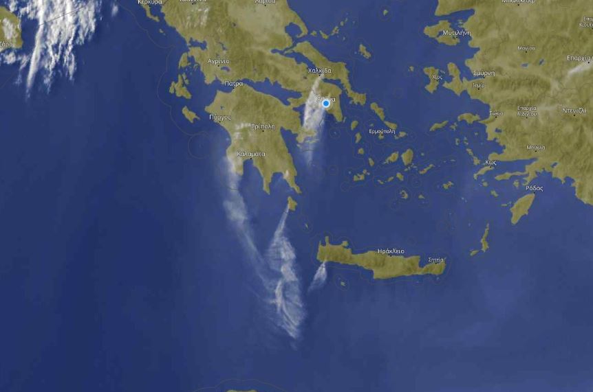 φωτιες ελλαδα, δορυφορικη εικονα