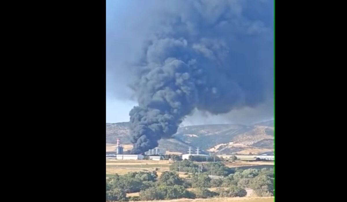 Αλεξανδρούπολη: Μεγάλη φωτιά σε βιοτεχνία ανακύκλωσης