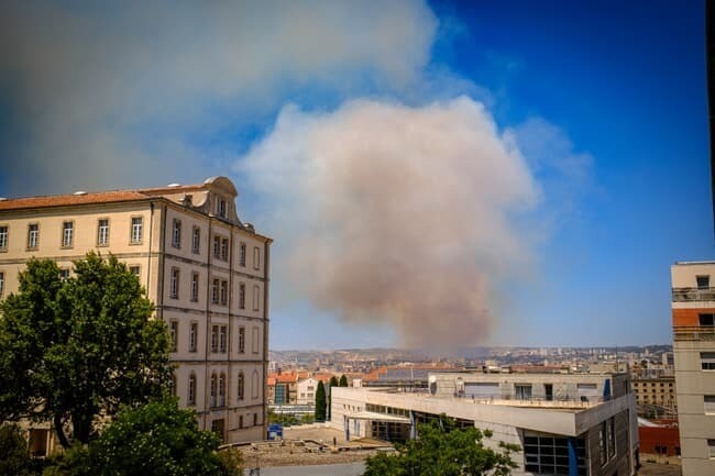 Γαλλία Φωτιά Μασσαλία Πυρκαγιά