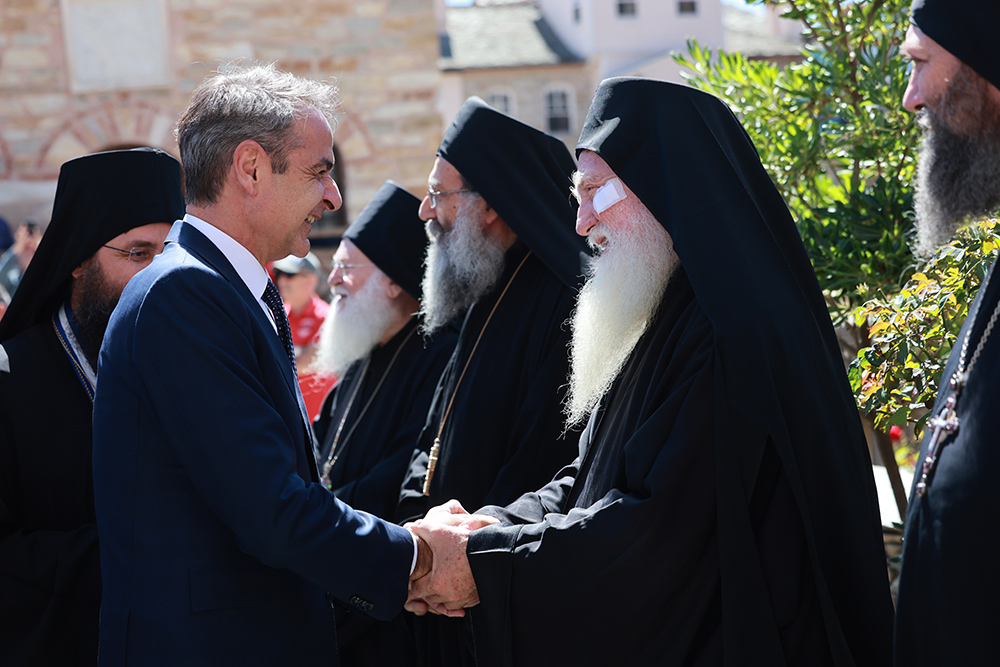 Ο Κυριάκος Μητσοτάκης στο Άγιο Όρος