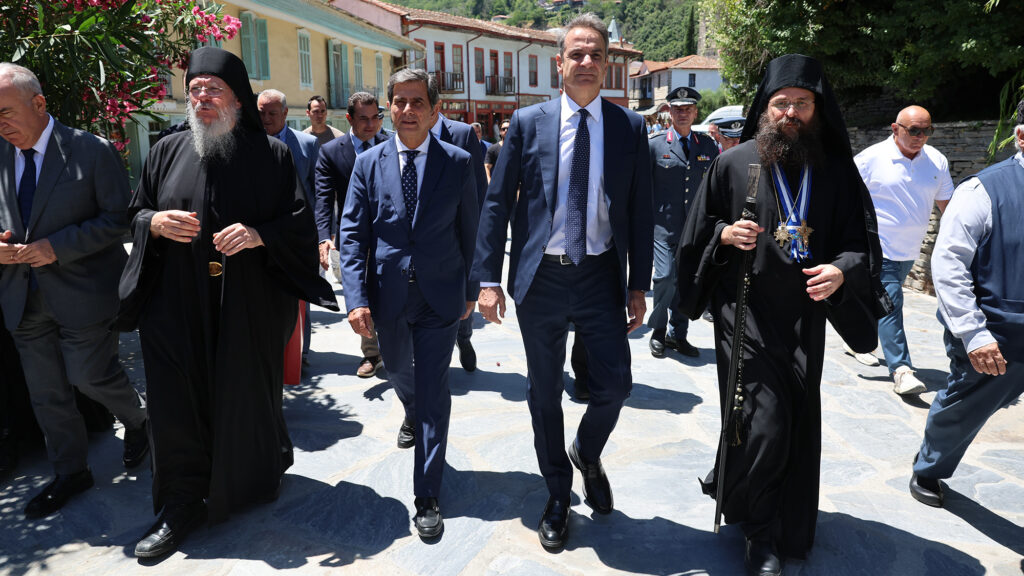 Ο Κυριάκος Μητσοτάκης στο Άγιο Όρος