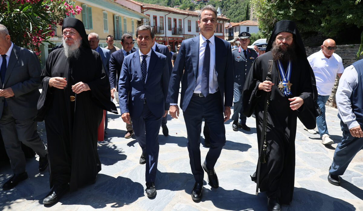 Ο Κυριάκος Μητσοτάκης στο Άγιο Όρος