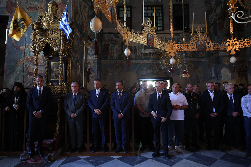 Ο Κυριάκος Μητσοτάκης στο Άγιο Όρος