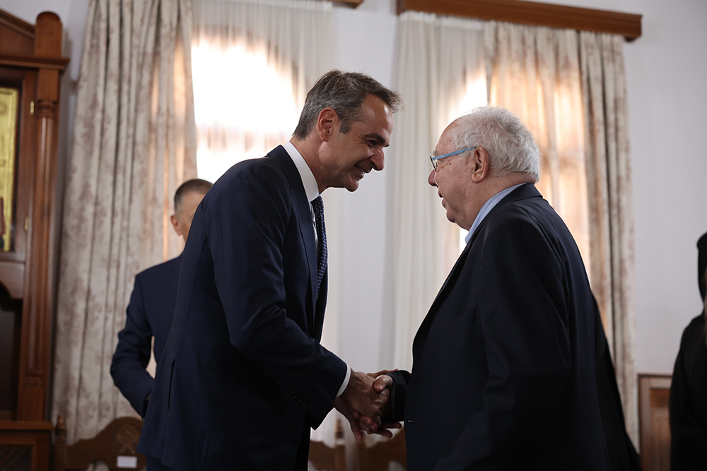 Ο Κυριάκος Μητσοτάκης στο Άγιο Όρος