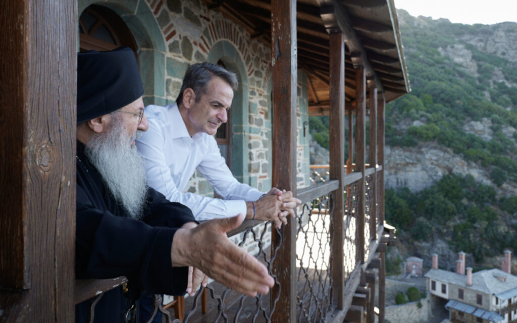 Κυριάκος Μητσοτάκης στο Άγιο Όρος