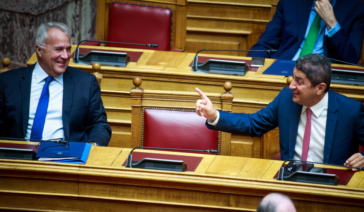 Μάκης Βορίδης Λευτέρης Αυγενάκης στη Βουλή