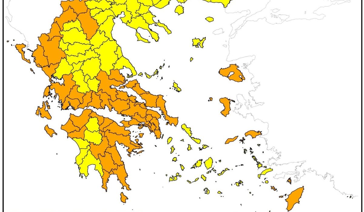 Κίνδυνος πυρκαγιάς σε 10 περιφέρειες σήμερα 25/07 – Μεγάλη προσοχή στην Αττική (Χάρτης)