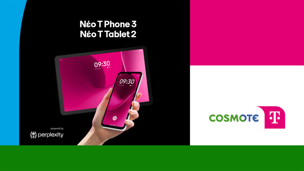 Η COSMOTE TELEKOM φέρνει για πρώτη φορά στην Ελλάδα τις ΑΙ συσκευές T Phone 3 και Τ Tablet 2