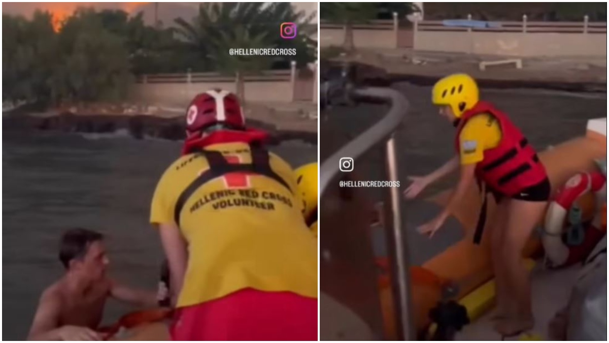 Φωτιά στην Αχαΐα: Εθελοντές ναυαγοσώστες απομακρύνουν οικογένειες με λέμβο – Συγκλονιστικό βίντεο