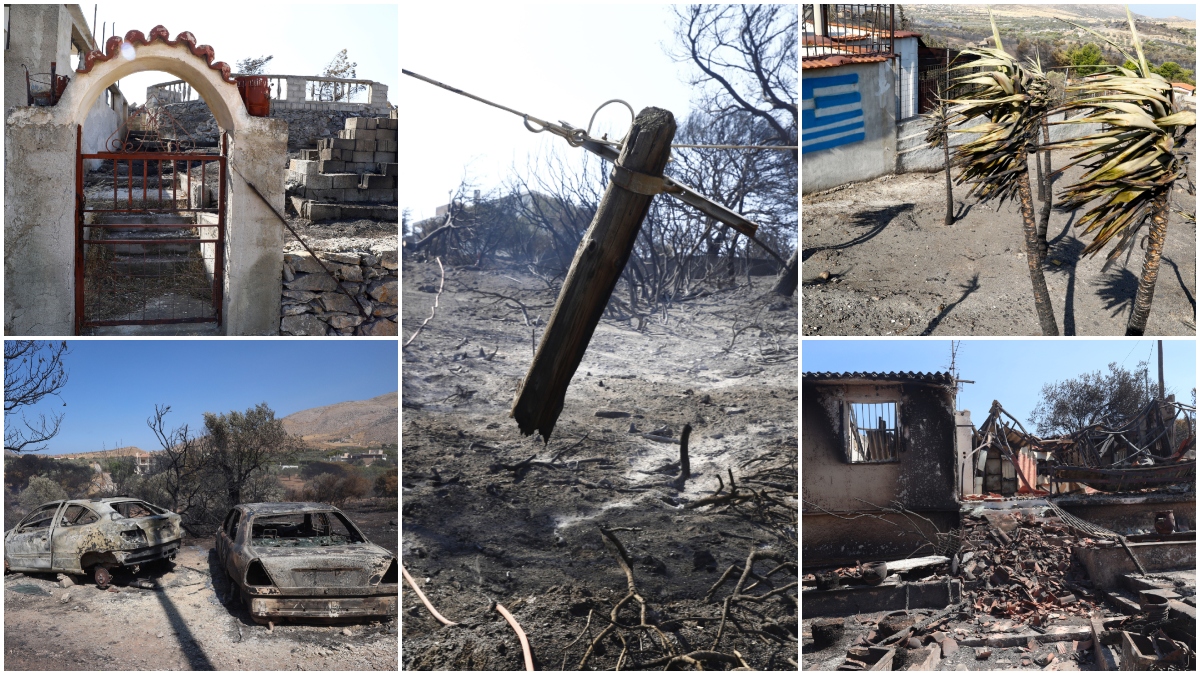 Στάχτη και ερείπια σε Κερατέα και Ανάβυσσο μετά τη φωτιά – Αποκαρδιωτικές εικόνες (βίντεο)