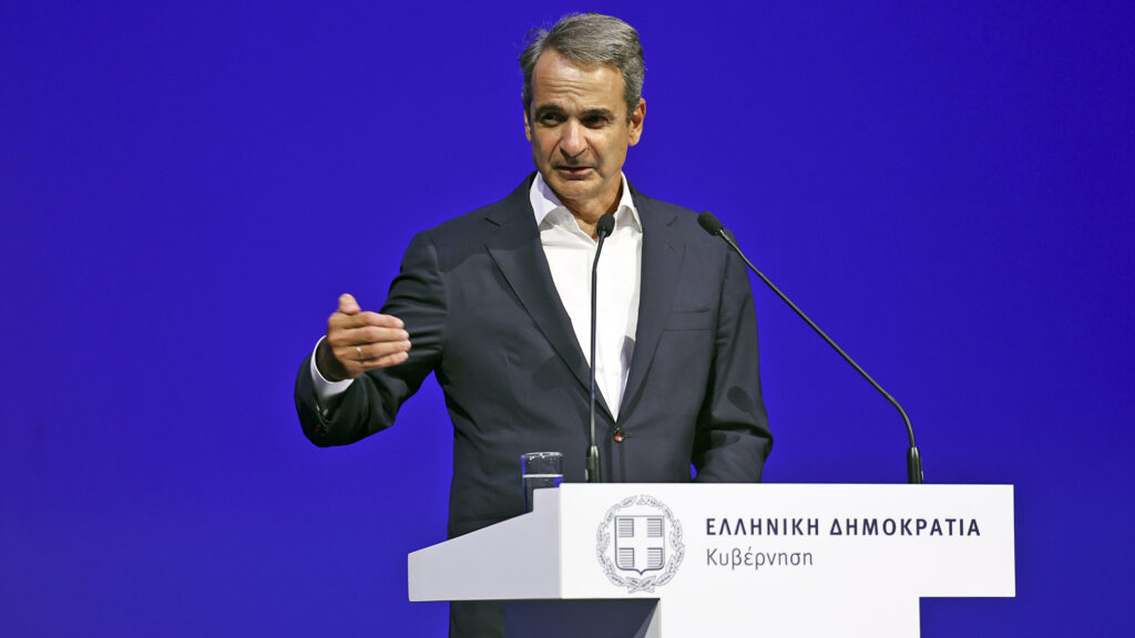 Ο Κυριάκος Μητσοτάκης στην παρουσίαση των έργων στη Θεσσαλονίκη