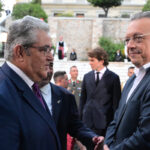 Ο γ.γ. του ΚΚΕ Δημήτρης Κουτσούμπας και ο πρόεδρος του ΣΥΡΙΖΑ Σωκράτης Φάμελλος
