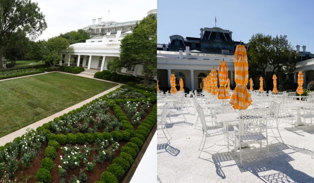 Ο Τραμπ τσιμέντωσε τον ιστορικό Rose Garden: «Μοιάζει με Μαρ-α-Λάγκο» - «Σαν τριάστερο ξενοδοχείο» (εικόνες)