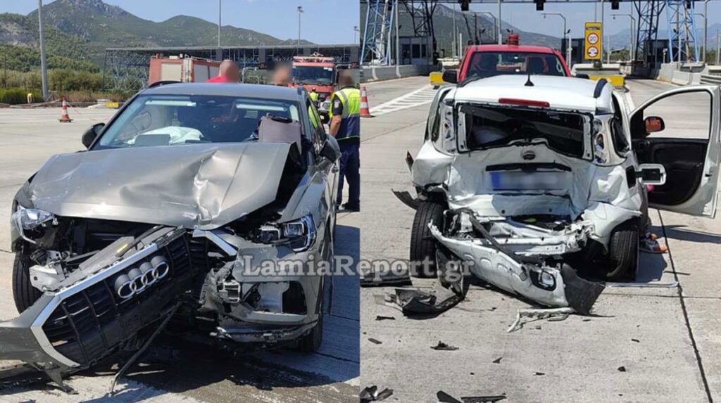 Φθιώτιδα: Ασυνήθιστο τροχαίο – «Καρφώθηκε» πίσω από σταματημένο ΙΧ που πλήρωνε σε διόδια
