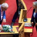 Λουλούδια στο έδρανο του Βεσυρόπουλου – Ορκίστηκε η Στέλλα Αραμπατζή